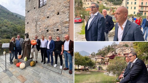 Il presidente Toti nel savonese: visita ai borghi di Castelvecchio di Rocca Barbena, Zuccarello e Colletta di Castelbianco