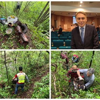 Pieve di Teco, imponente opera di bonifica dei sentieri dell'antica Via del Sale: rimossa una tonnellata di rifiuti (FOTO)