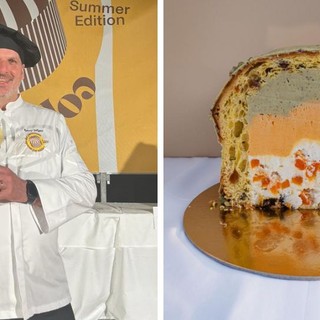 Albenga, il Panettone Summer Edition di Roberto Galligani della Casa del Gelato conquista Iginio Massari