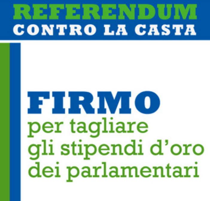 Referendum anticasta opportunità o bufala? Vediamo di fare un po’ di chiarezza