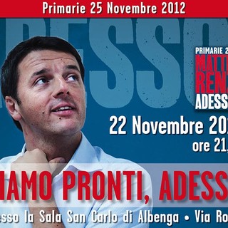 Ad Albenga una serata per Renzi