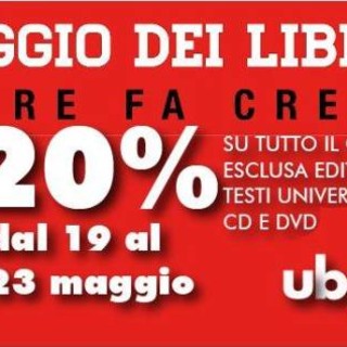 Alla Ubik di Savona &quot;Festa del libro&quot; dal 19 al 23 maggio e sconto del 20% su tutti i libri e tanti incontri con gli autori