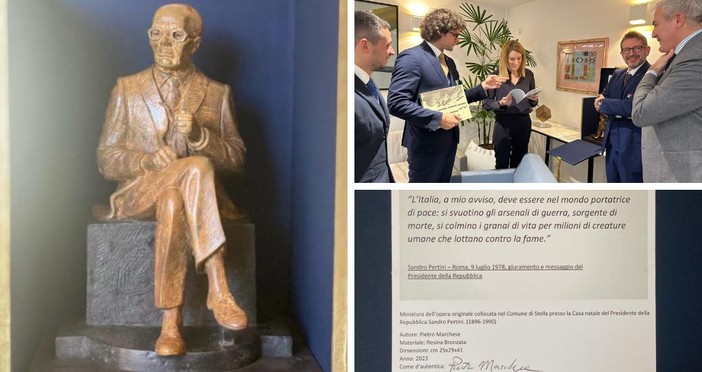 Bruxelles, la statua del Presidente più amato dagli italiani Sandro Pertini in Parlamento Europeo