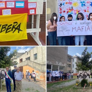 Albenga, gli alunni delle scuole di via degli Orti commemorano la strage di Capaci. Il sindaco: “Eroi si diventa con scelte coraggiose, e voi potete diventarlo”