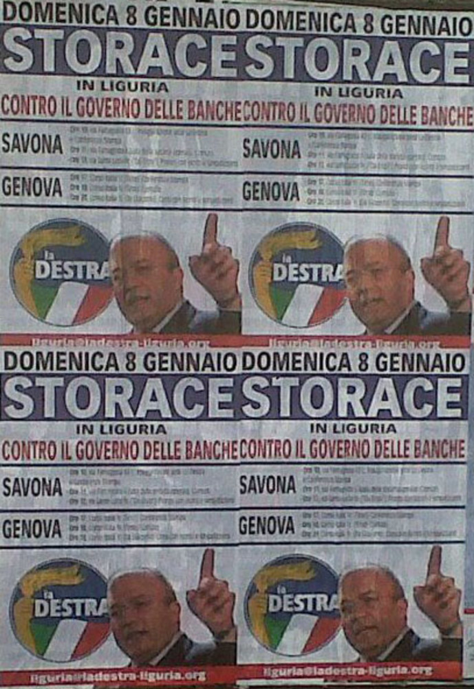 Storace a Savona per l'inaugurazione della sede provinciale de &quot;La Destra&quot;