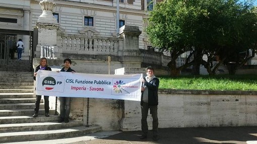 Anche la delegazione dei Lavoratori della Prefettura di Savona a Roma in Protesta