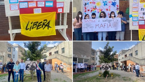 Albenga, gli alunni delle scuole di via degli Orti commemorano la strage di Capaci. Il sindaco: “Eroi si diventa con scelte coraggiose, e voi potete diventarlo”