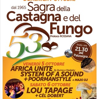 Al via la Sagra del fungo e della castagna giunta ormai alla 53a edizione