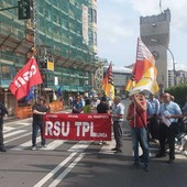 Tpl, i lavoratori incrociano le braccia per 24 ore: dalla Torretta il presidio per la sicurezza e la manutenzione dei mezzi (FOTO)