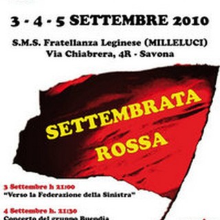 Savona: festa nella Sms di Legino per la &quot;Settembrata Rossa&quot;