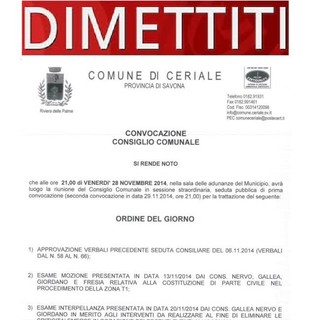 Ceriale: Giunta a rischio per la mozione della minoranza relativa alla costituzione del comune come Parte Civile nel processo T1