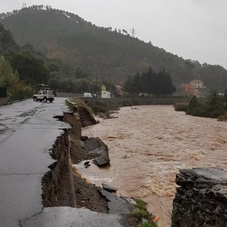 La strada dei Tecci, una di quelle maggiormente colpite dal maltempo nell'autunno 2019