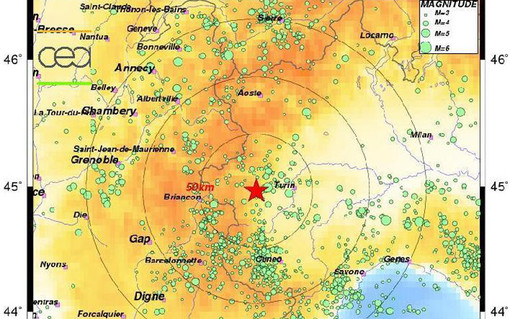 Il terremoto visto dal Laboratoire de Détection et de Géophysique Bruyères-le-Châtel, France