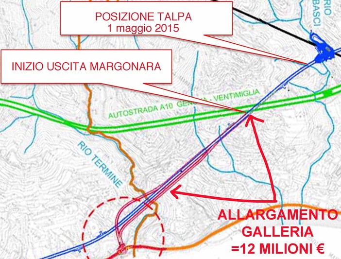 Aurelia bis Albisola-Savona, Forzano &quot;Perchè la talpa è FERMA da oltre 8 mesi?&quot;