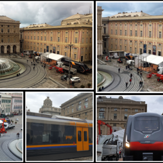 Arrivano i nuovi treni pop e rock in piazza De Ferrari a Genova