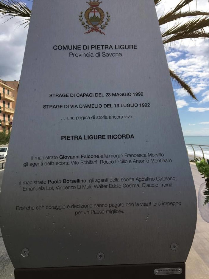 Pietra Ligure contro le mafie con una &quot;Giornata di educazione alla legalità&quot;