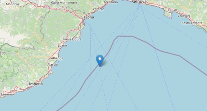 Terremoto al largo della costa savonese: ieri sera una lieve scossa