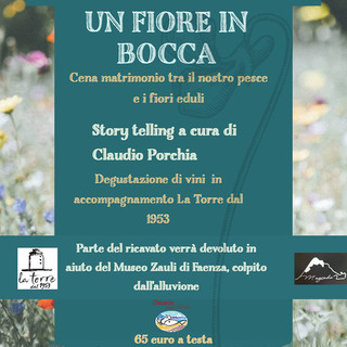 Albissola: l’Osteria La Pescheria degli Artisti propone una cena con i fiori eduli con il profumo della solidarietà.