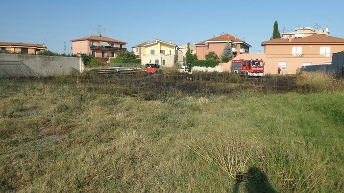 Divampa un incendio nei pressi del  Riva di Albenga