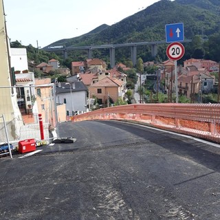 Vado, concluso l'allargamento della strada in via Gavotti