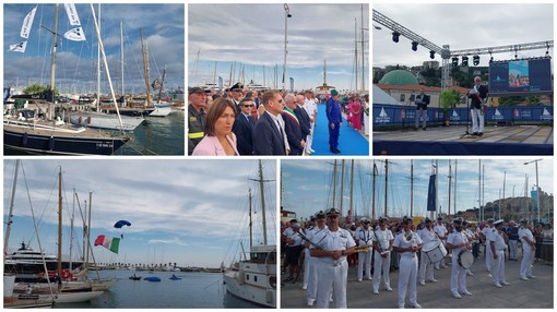 Il Tricolore arriva dal cielo, ora sono le vele d’epoca a regalare emozioni per il raduno numero 25 di Imperia (Foto e Video)