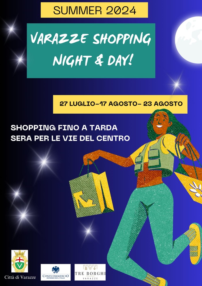 “Varazza Shopping Night&amp;Day”: tre date estive per l’evento organizzato da Confcommercio