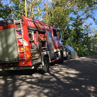 Magliolo, biker cade in località Canova: sul posto vigili del fuoco e Croce Verde di Finalborgo