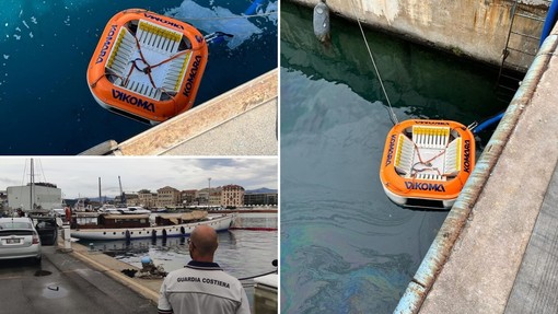 Savona, yacht perde gasolio in mare, intervento della Guardia Costiera